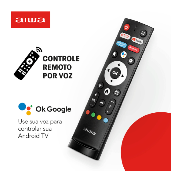 Smart TV Aiwa 43'', Android, Full HD, Borda Ultrafina, HDR10, Dolby Áudio