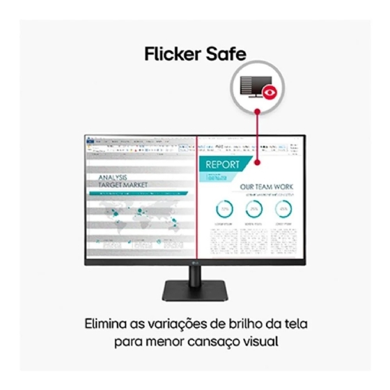 Monitor LG LED 27" IPS Full HD HDMI VGA 27MP400-B - Preto