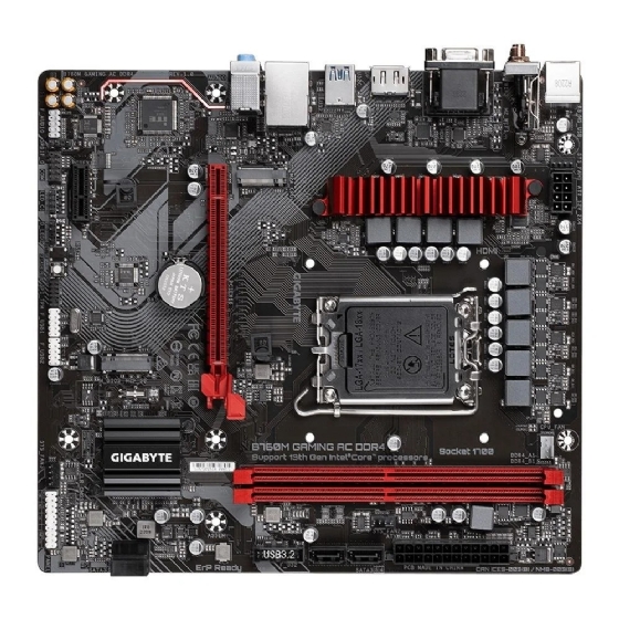 Placa Mãe Gigabyte B760M Gaming AC DDR4, Chipset B760, Intel LGA 1700, MATX, DDR4