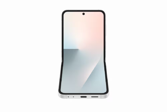 Smartphone Samsung Galaxy Z FLIP7 Fe 5G, 128GB, 8GB de RAM, Tela de 6,7" + 3,4", Câmera 50MP, Branco