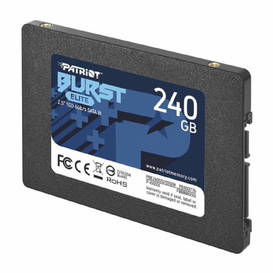 SSD SATA III 240GB Patriot Burst, 2.5", Leitura 450 MB/S, Gravação 320 MB/S