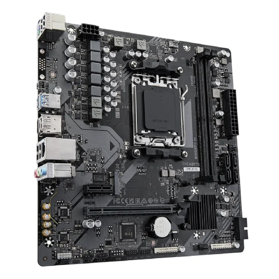 Placa Mãe AM5 Gigabyte B650M H, 2x DDR5, MATX, DP/HDMI, Ryzen 7000/8000/9000
