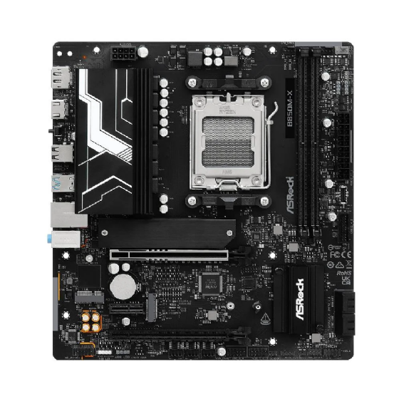 Placa Mãe Asrock AM5 B850M-X R2.0 2XDDR5, HDMI/DP, USB-C, USB 3.2, LAN 2.5GBE, Ryzen 7000/8000/9000