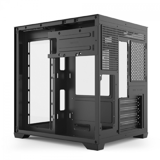 Gabinete Gamer BRX Xtreme Glacier, Mini Tower, Lateral e Frontal de Vidro, 3 Fans, R41B - Preto