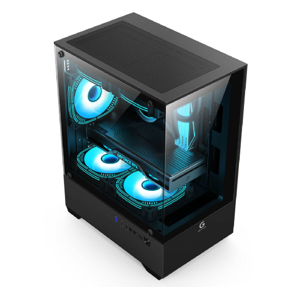 Gabinete Gamer BRX, Tower Black, 3 Ventoinhas Fixas com Conector Molex, USB1.1, USB3.0 Falsa- R31B
