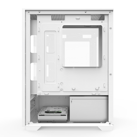 Gabinete Gamer BRX, Tower Branco, 3 Ventoinhas Fixas com Conector Molex, USB1.1, USB3.0 Falsa- R31W