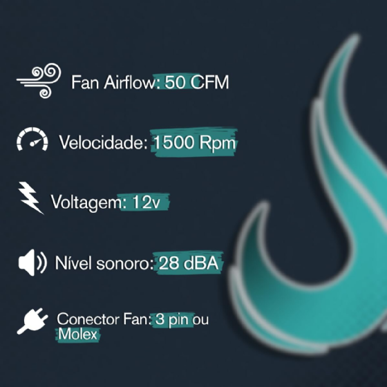 Cooler Fan para Gabinete T-Dagger 120mm, LED Branco -T-TGF200-W