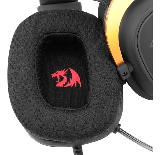 Headset Gamer Redragon Harry Potter Zeus Hogwarts Rgb,preto/Dourado 7.1 Virtual,kit de Customização