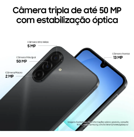 Smartphone Samsung Galaxy A17, 128GB, Preto
