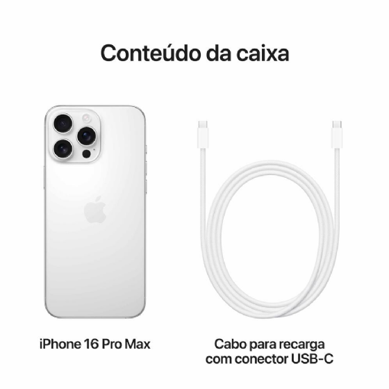 Smartphone iPhone 16 Pro Max 256GB Titanio Branco