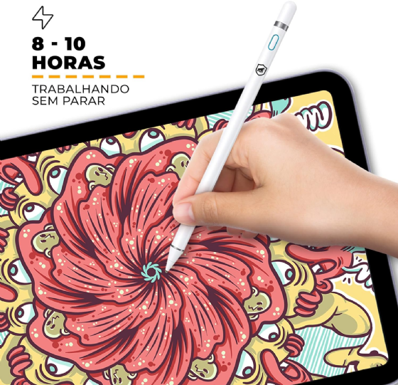 Caneta Touch Capacitiva Recarregável para Tablet e Smartphone Android