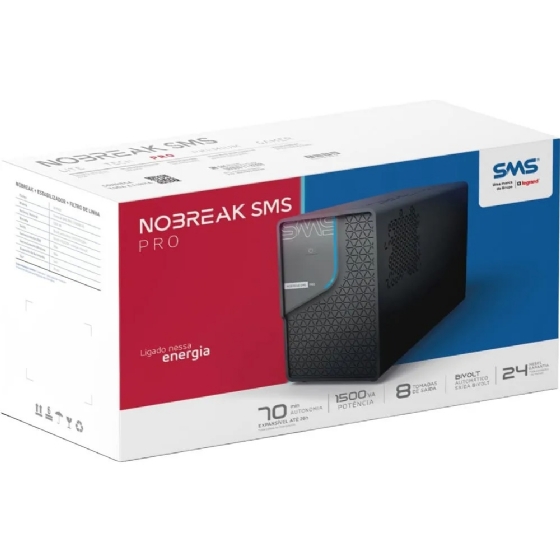 Nobreak SMS Pro, 1500VA, 8 Tomadas Saída, Bivolt