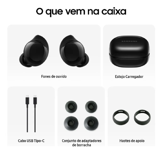 Fone de Ouvido Galaxy Buds Core Preto Samsung