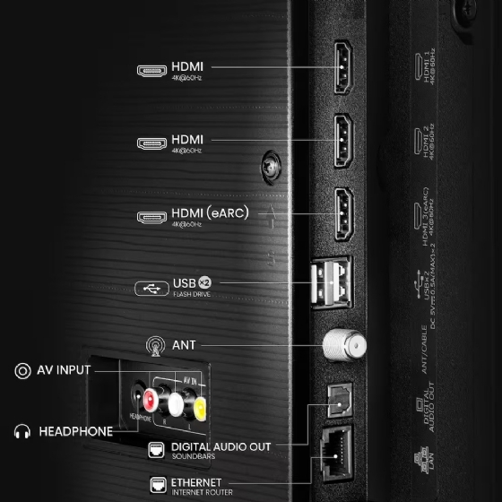 Smart TV 50" 4K Qled Hisense 50Q6QV, Dolby Atmos, Dolby Vision, HDR10+, Wi-Fi - Preto