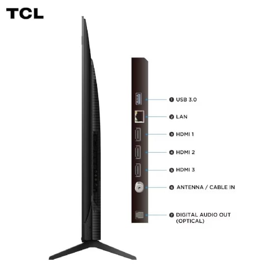 Smart TV 65" TCL Qled 4K, Google TV, HDR10+, Dolby Vision, Dolby Atmos, Wi-Fi - 65P7K