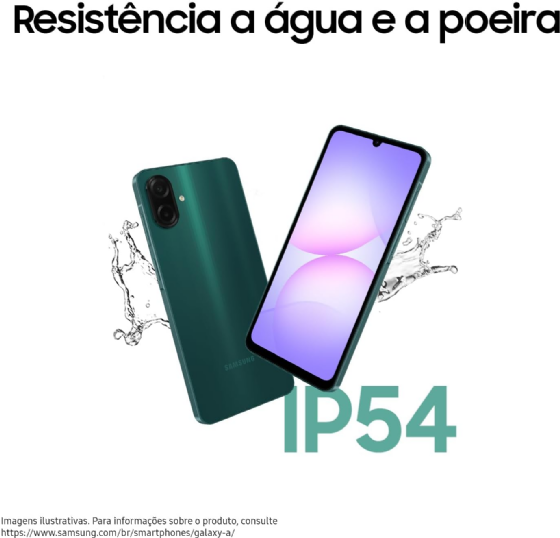 Smartphone Samsung Galaxy A07, 256GB, 8GB RAM, Câmera 50MP + Selfie 8MP, Tela 6,7" - Verde