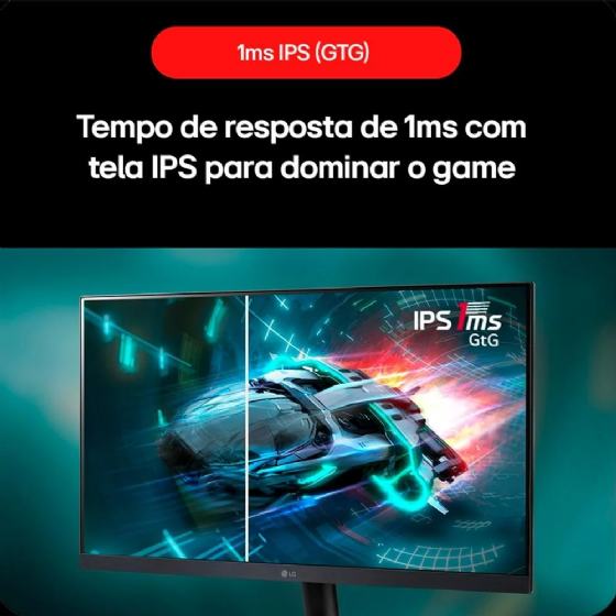 Monitor Gamer Ultragear FHD LG 24" Full HD 180Hz 1ms HDMI - Preto