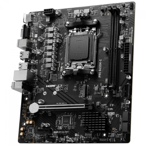 Placa Mãe MSI Pro B650M-E, Chipset B650, AM5, M-ATX, DDR5, M.2, HDMI/VGA