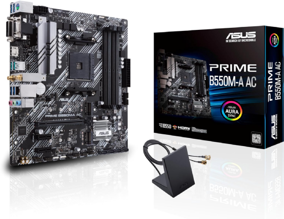 Placa Mãe ASUS Prime B550M-A, Chipset B550, AM4, MATX, DDR4, HDMI/DVI/VGA, M.2, PCIe 4.0