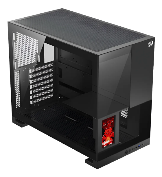 Gabinete Gamer Redragon Eternal Pro Preto sem Fan com Tela LCD CA-613B