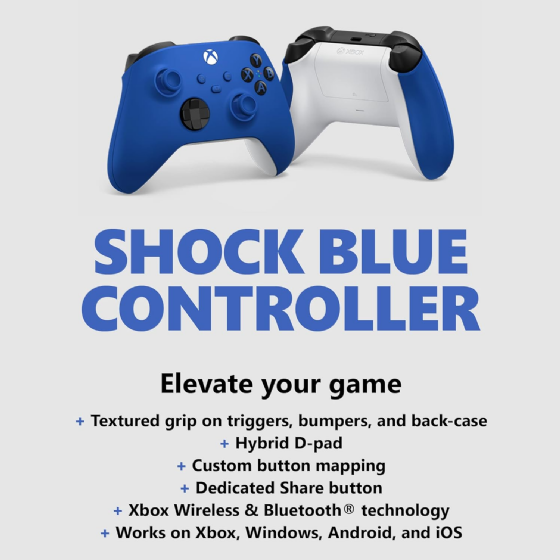 Controle sem Fio Xbox - Shock Blue