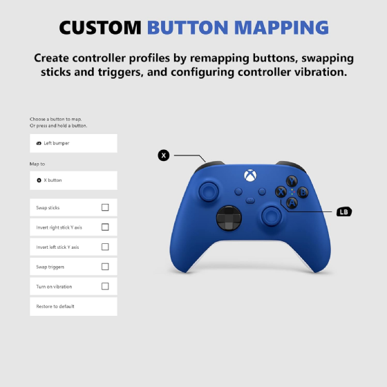 Controle sem Fio Xbox - Shock Blue