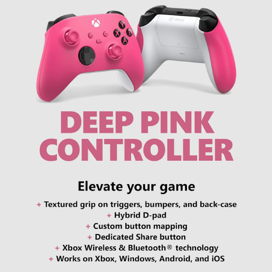 Controle sem Fio Xbox - Deep Pink
