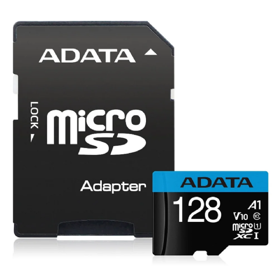 Cartão 128GB Micro SD 100 Mbps para Segundo com Adaptador