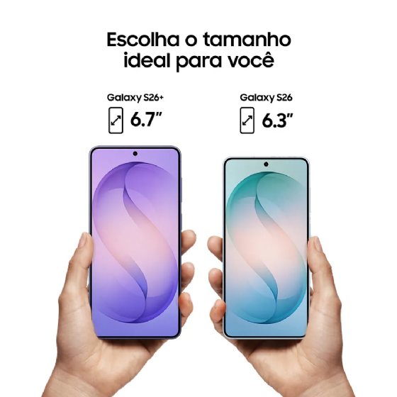 Smartphone Samsung Galaxy S26 5G, 512GB 12GB RAM Câmera Tripla de 50+12+10MP Tela 6.3", Violeta
