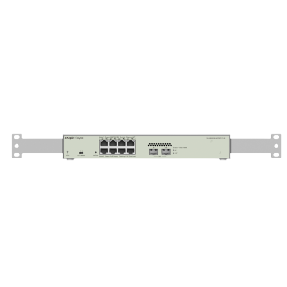 Switch POE Gerenciavel L2 Ruijie 8 Portas Gigabit Ethernet + 2 Portas SFP - Ruijie/Reyee