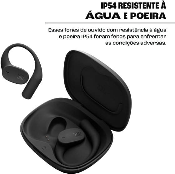Fone de Ouvido JBL Sense Lite Preto, Bluetooth 5.4, Resistente a Água IP54 - JBLSENSELITEBLKBR2