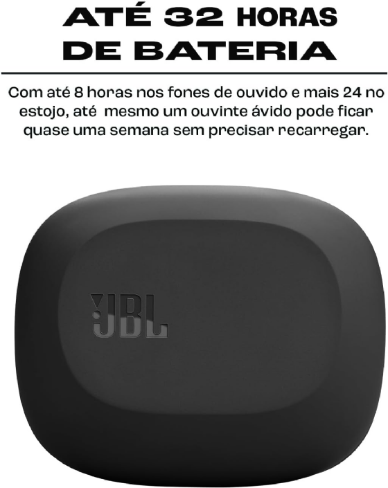 Fone de Ouvido JBL Sense Lite Preto, Bluetooth 5.4, Resistente a Água IP54 - JBLSENSELITEBLKBR2