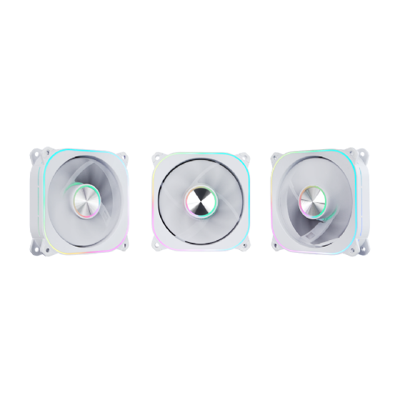Cooler Fan com 3 Unidades Aerion Veil S FAN100 ARGB 1200RPM - Branco