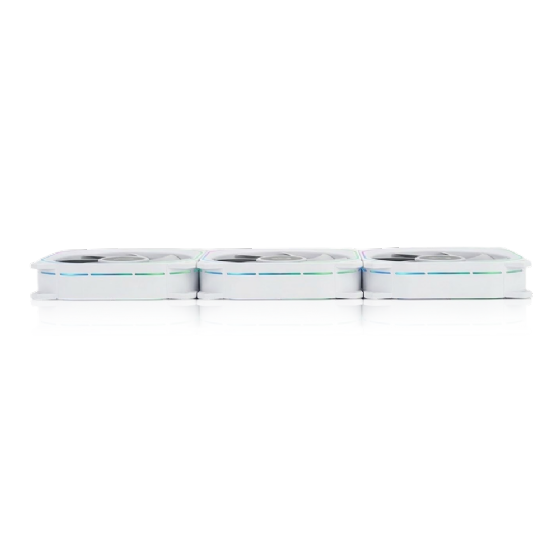 Cooler Fan com 3 Unidades Aerion Veil S FAN100 ARGB 1200RPM - Branco