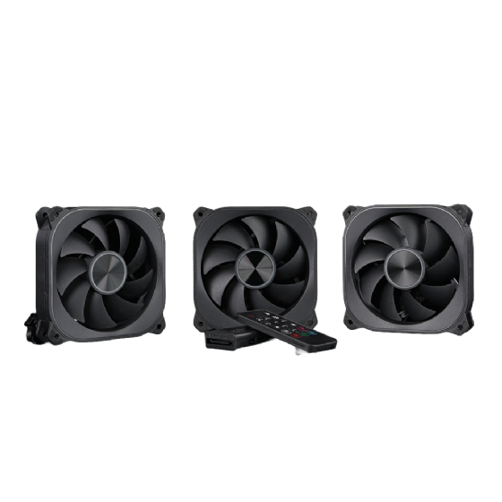 Cooler Fan com 3 Unidades Aerion Veil S FAN100 ARGB 1200RPM - Preto