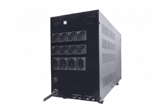 Nobreak Senoidal 3200VA UPS Bivolt 2BT 12V 18Ah 4T/20A 8T/10A Nbr - TS Shara