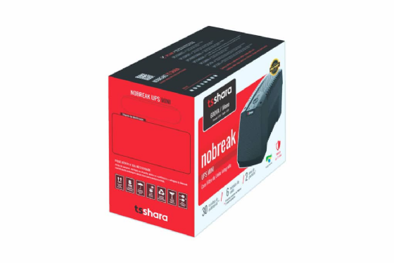 Nobreak UPS Mini 600VA, Saída 115V, 6T 10A, 1BS 12V 5Ah - TS Shara