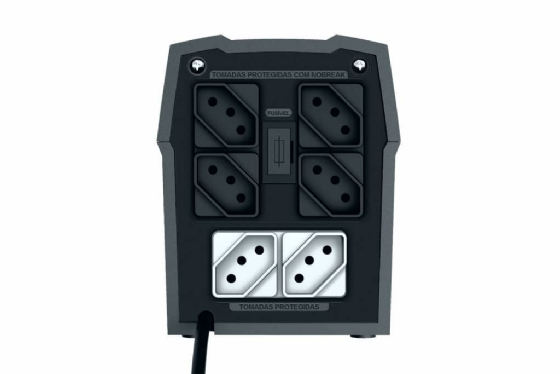 Nobreak UPS Mini 600VA, Saída 115V, 6T 10A, 1BS 12V 5Ah - TS Shara