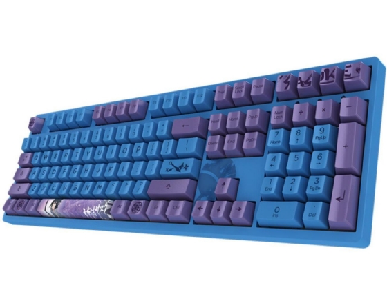 Teclado Gamer Mecânico AKKO Naruto Series Uchiha Sasuke 3108 V2 Switch Pink ANSI Full Size