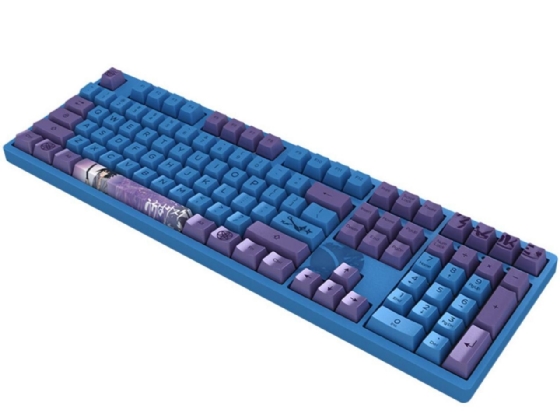 Teclado Gamer Mecânico AKKO Naruto Series Uchiha Sasuke 3108 V2 Switch Pink ANSI Full Size